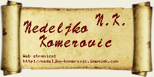 Nedeljko Komerović vizit kartica